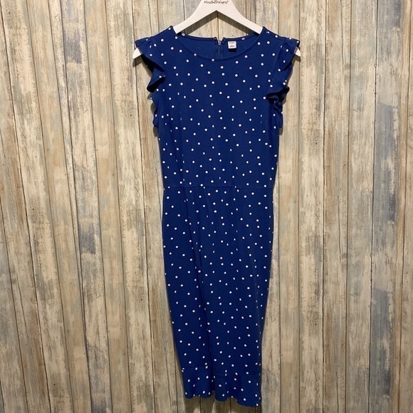 Gap | Blue polkadot ruffle hem and sleeve midi dress | Size small - Picture 3 of 10